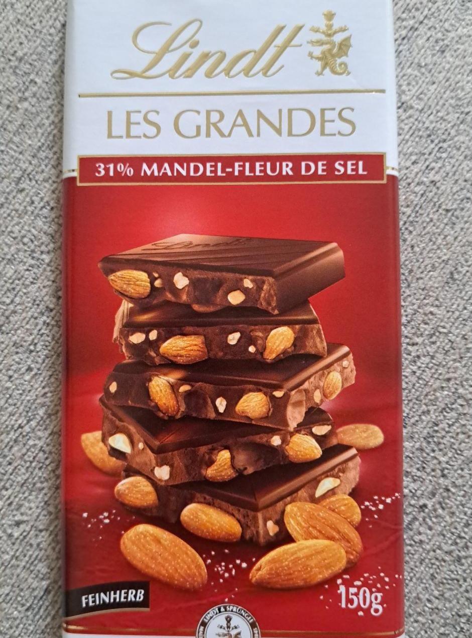 Fotografie - Lindt Les Grandes 31% Mandel-Fleur de sel