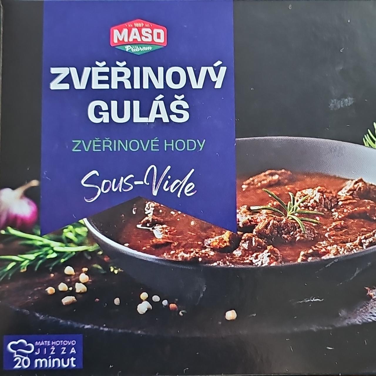 Fotografie - Zvěřinový guláš sous-vide Maso Příbram