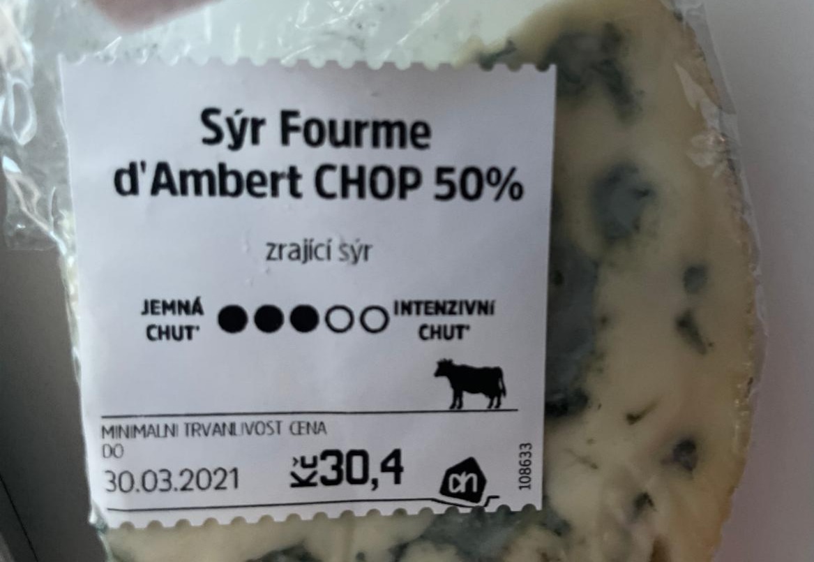 Fotografie - syr fourme d´ambert Chop 50%