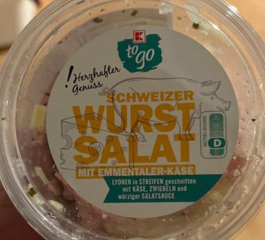 Fotografie - Schweizer Wurstsalat mit Emmentaler Käse K-to go