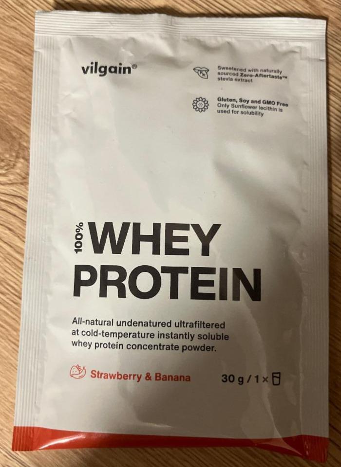 Fotografie - Whey Protein Strawberry & Banana Vilgain