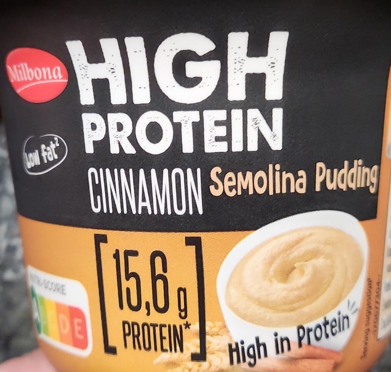 Fotografie - High Protein Cinnamon Semolina Pudding Milbona