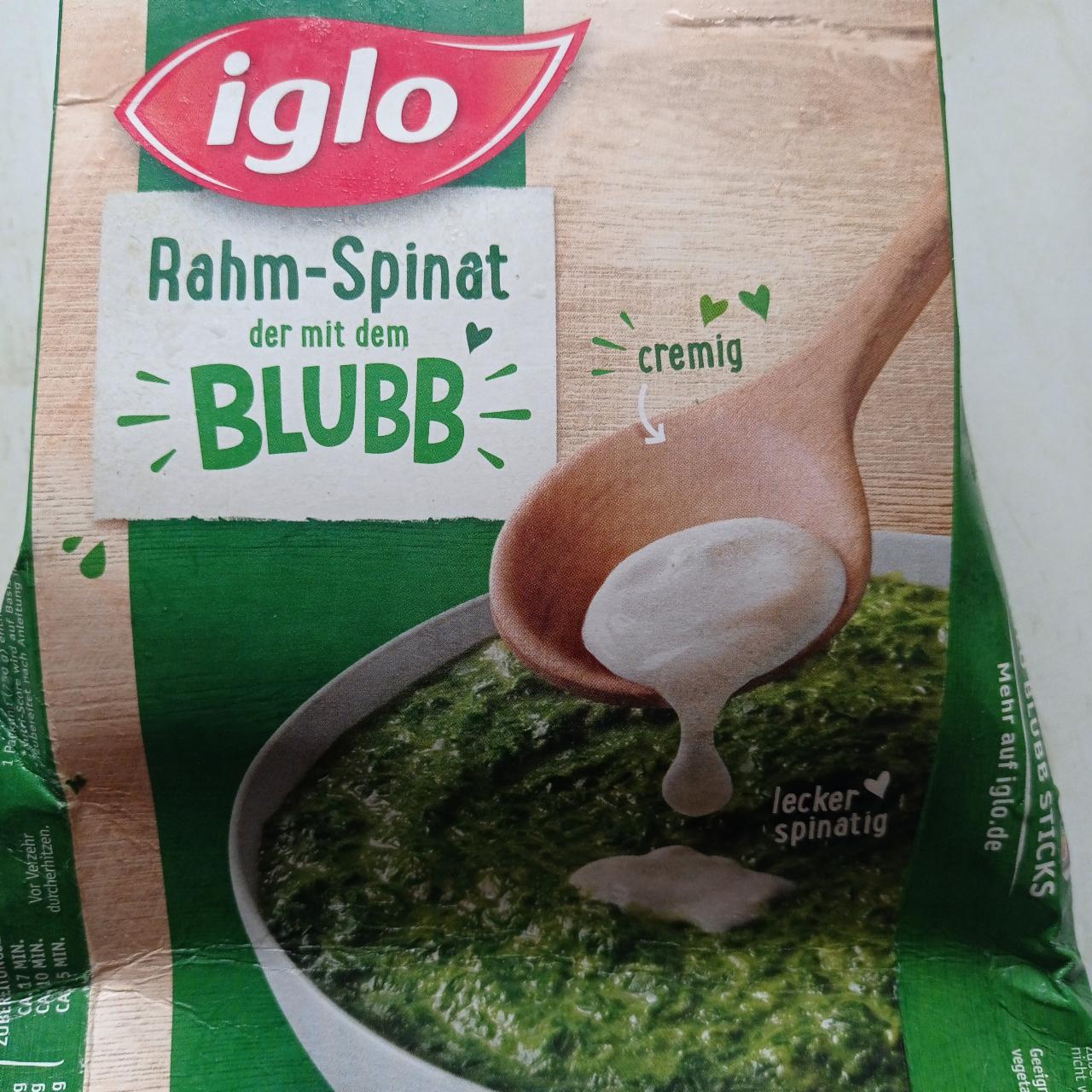 Fotografie - Rahm-Spinat der mit dem Blubb Iglo