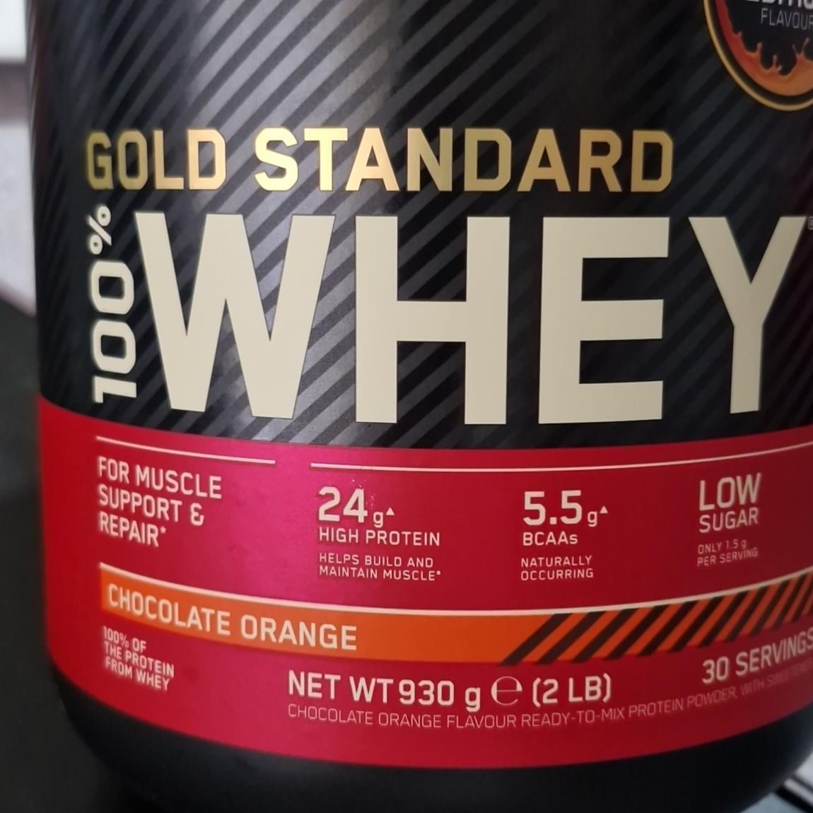 Fotografie - Gold Standard 100% Whey Chocolate Orange Optimum Nutrition