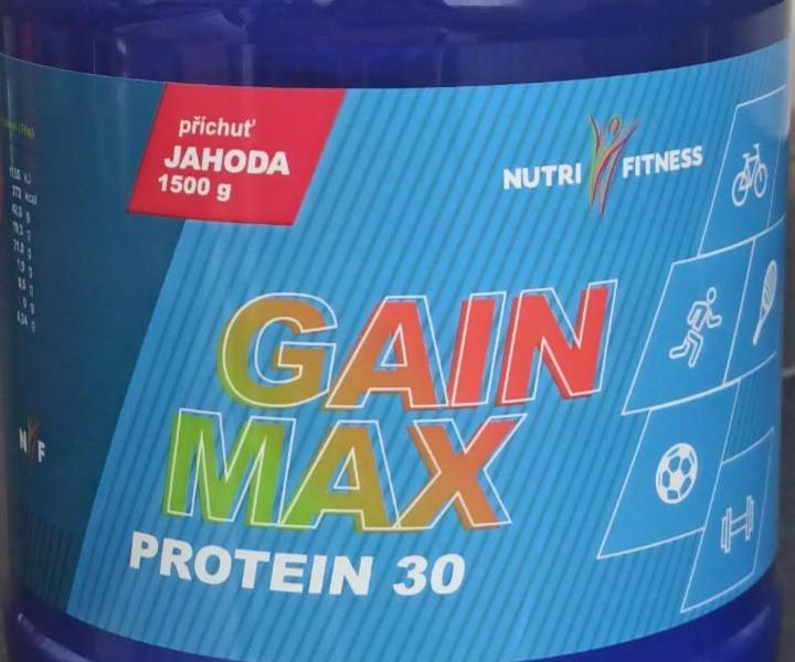 Fotografie - Gain max příchuť jahoda Nutrifitness