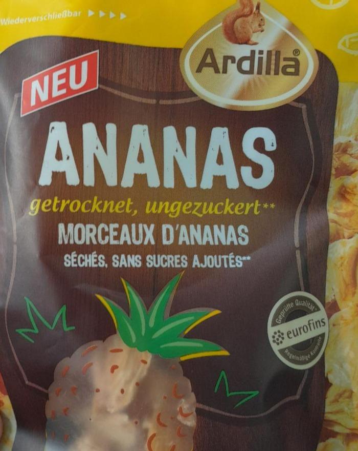 Fotografie - Ananas getrocknet, ungerzuckert Ardilla