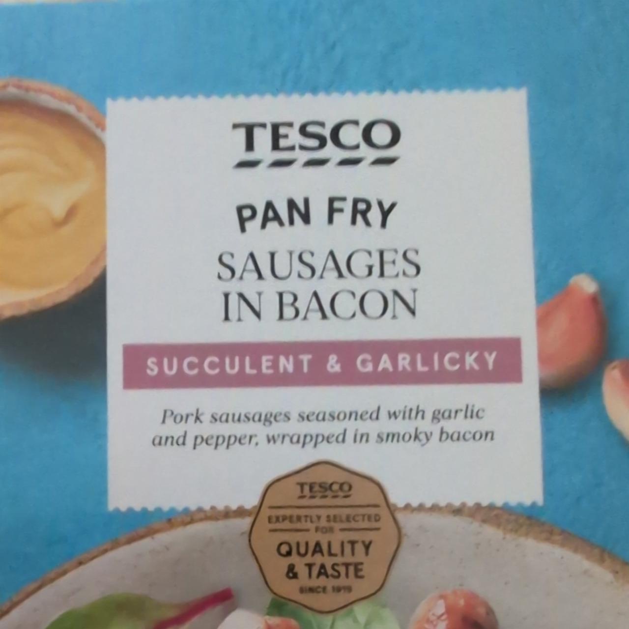 Fotografie - Pan Fry Sausages in Bacon Tesco