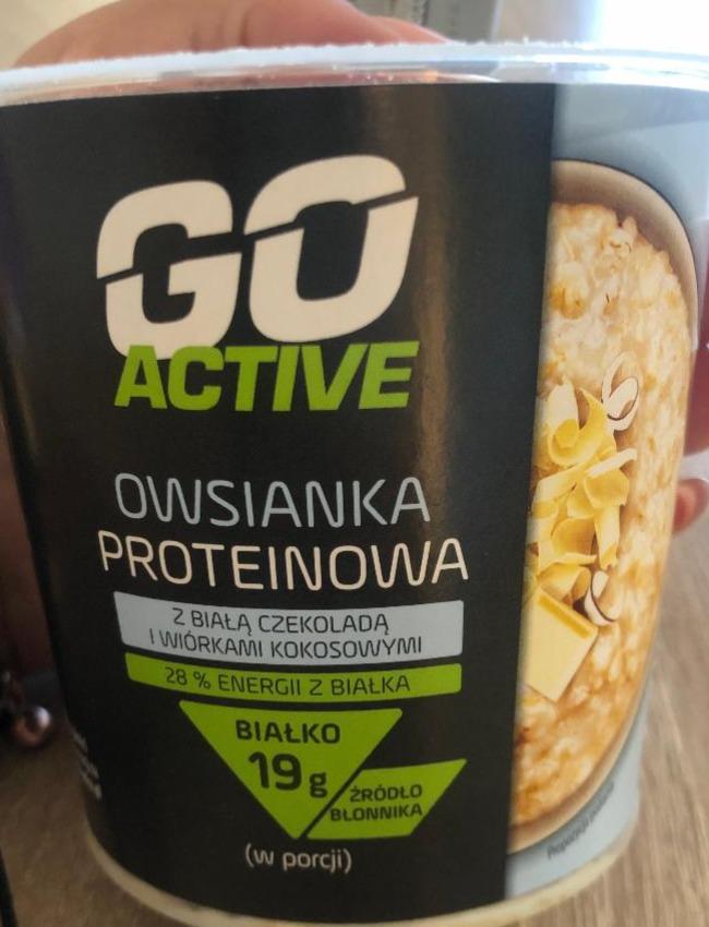 Fotografie - Owsianka proteinowa z białą czekoladą i wiórkami kokosowymi Go Active