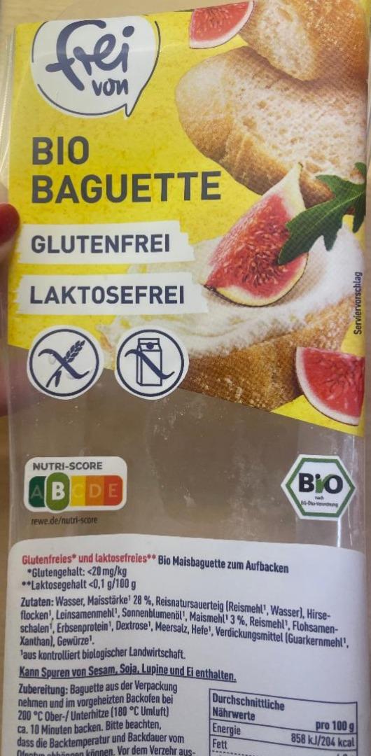 Fotografie - Bio Baguette Rewe frei von