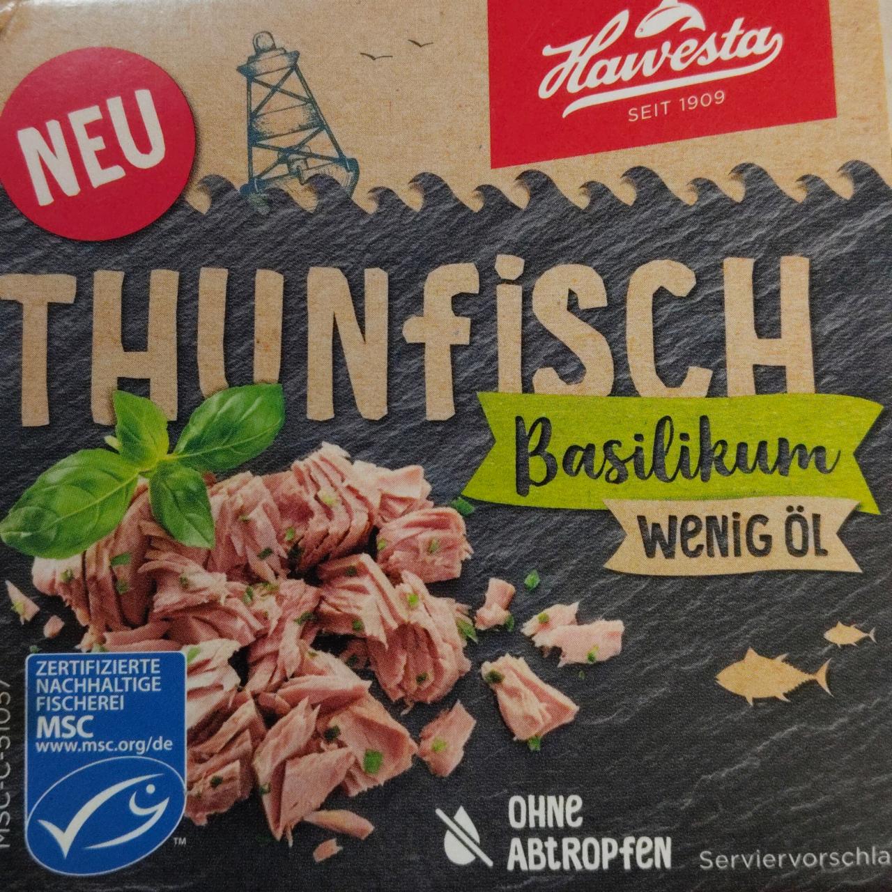 Fotografie - Thunfisch basilikum wenig öl Hawesta