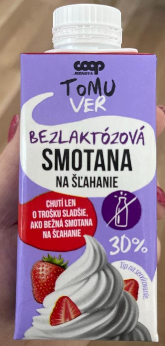 Fotografie - Bezlaktózová Smotana na šľahanie Coop Jednota Tomu Ver