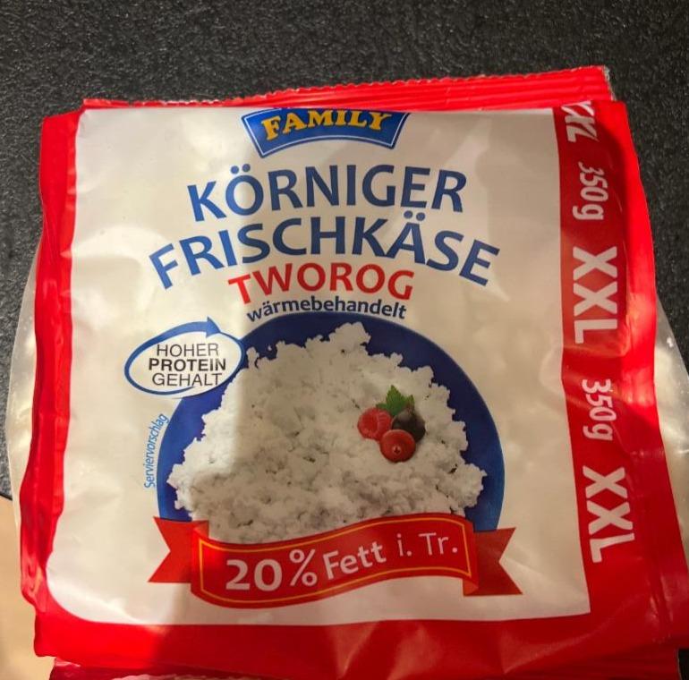 Fotografie - Körniger Frischkäse Tworog 20% Dovgan Family