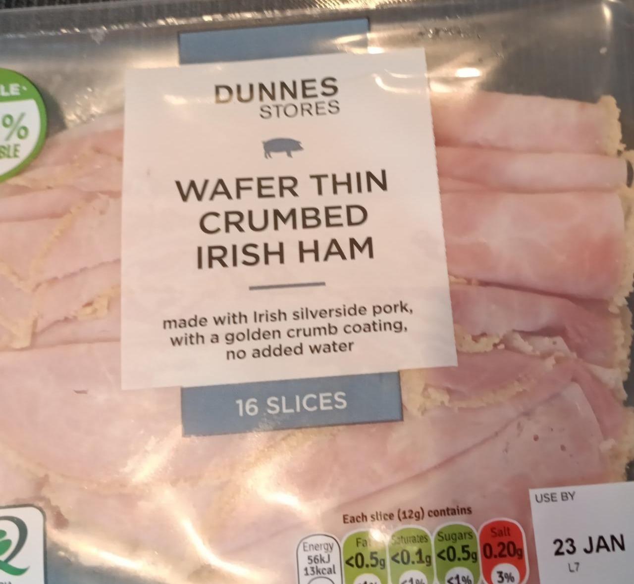 Fotografie - Wafer Thin Crumbed Irish Ham Dunnes Stores