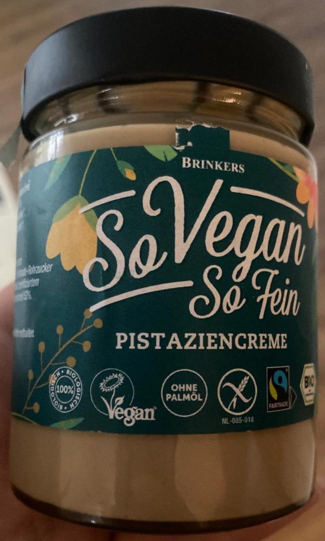 Fotografie - So Vegan So Fein Pistaziencreme Brinkers