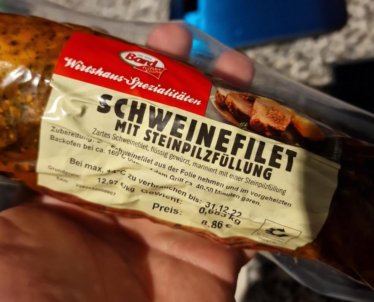 Fotografie - Schweinefilet mit Steinpilzfüllung