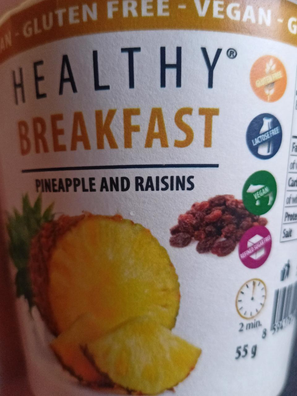 Fotografie - BREAKFAST pineapple and raisins Healthy