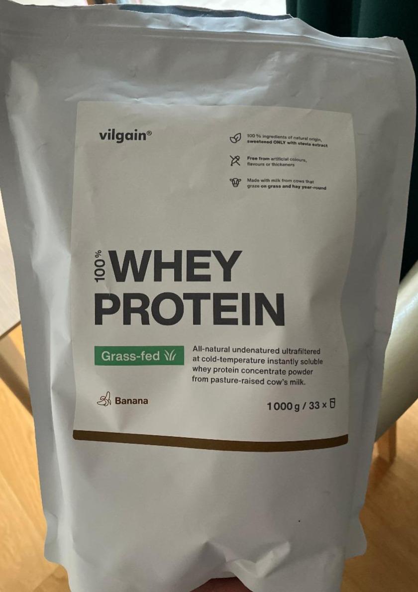 Fotografie - 100% whey protein grass-fed banana Vilgain