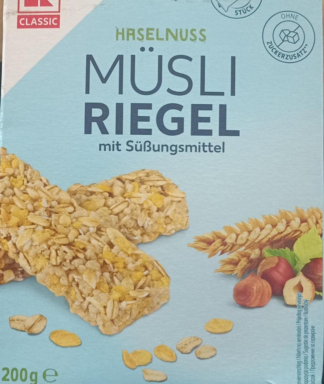 Fotografie - Müsli Riegel Haselnuss K-Classic