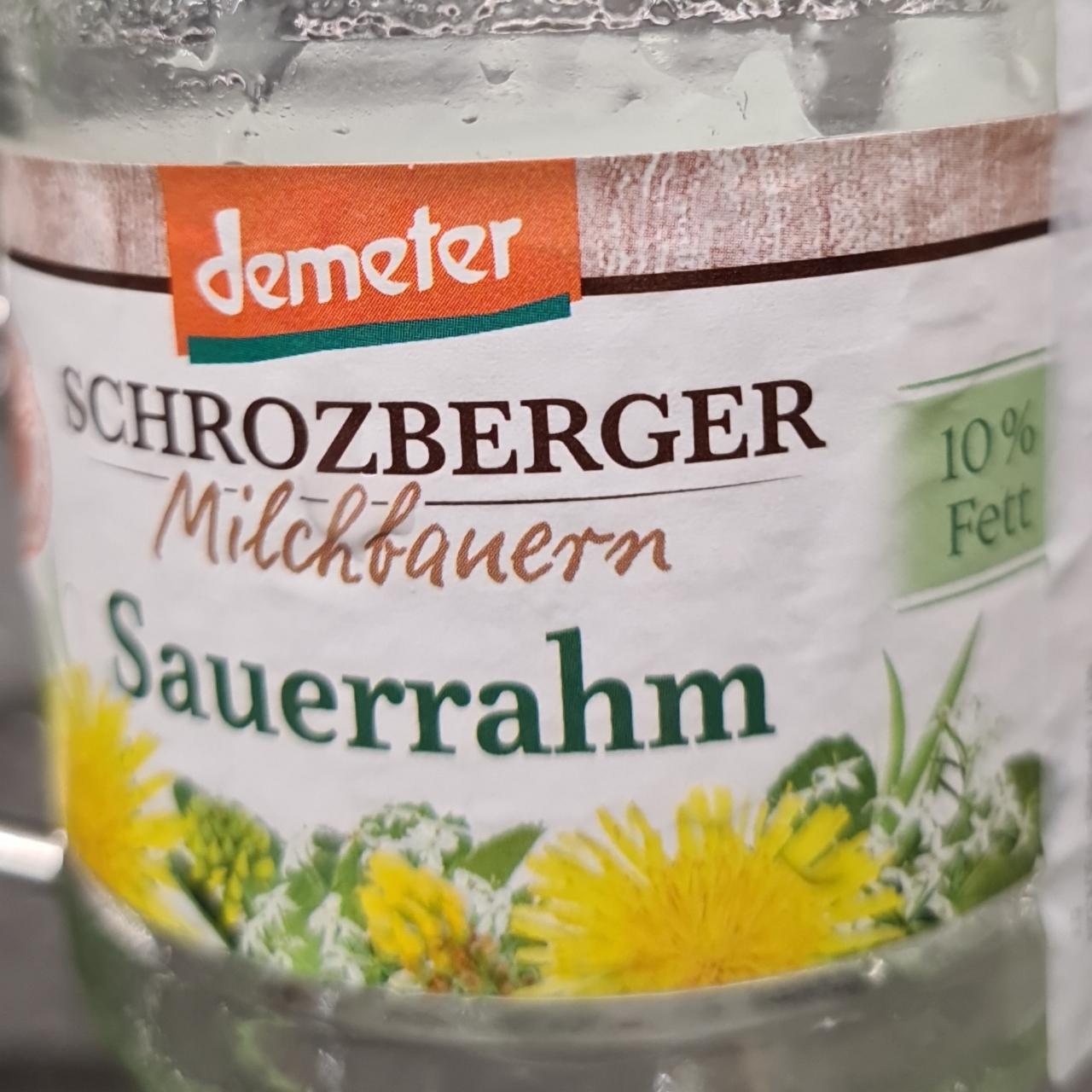 Fotografie - Schrozberger Milchbauern Sauerrahm 10% Feet demeter