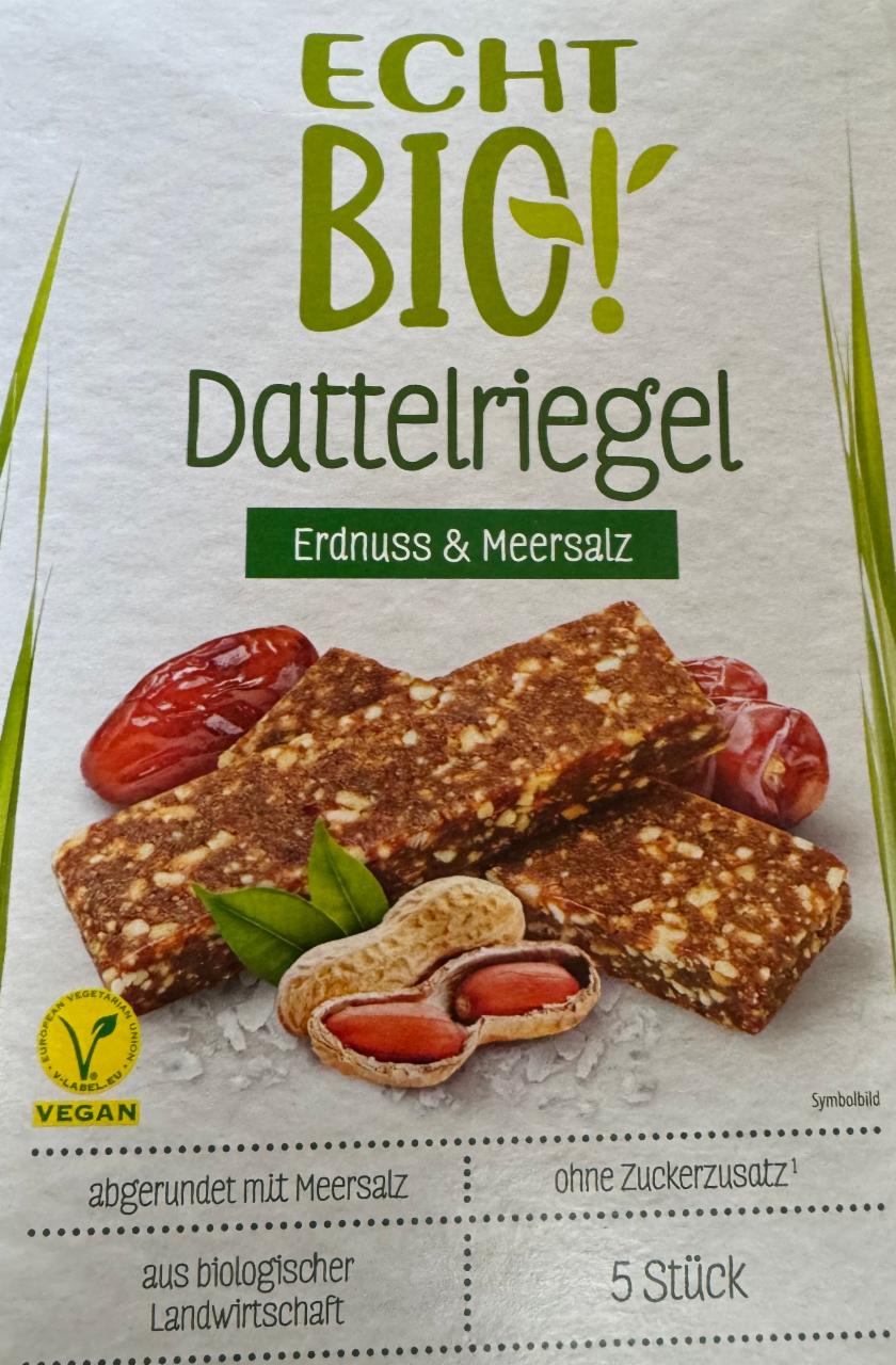 Fotografie - Dattelriegel erdnuss & meersalz Echt Bio!