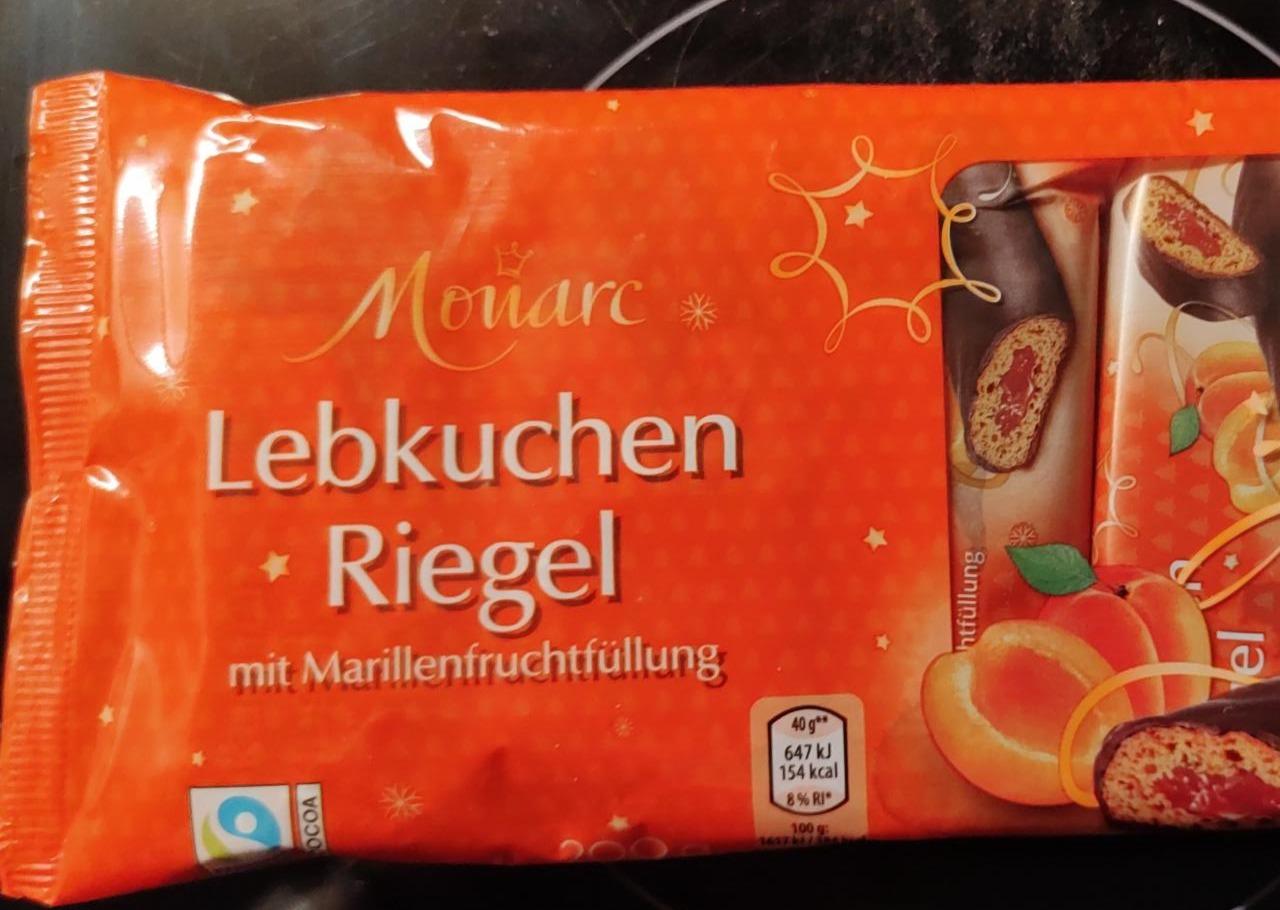 Fotografie - Lebkuchen Riegel mit Marillenfruchtfüllung Monarc