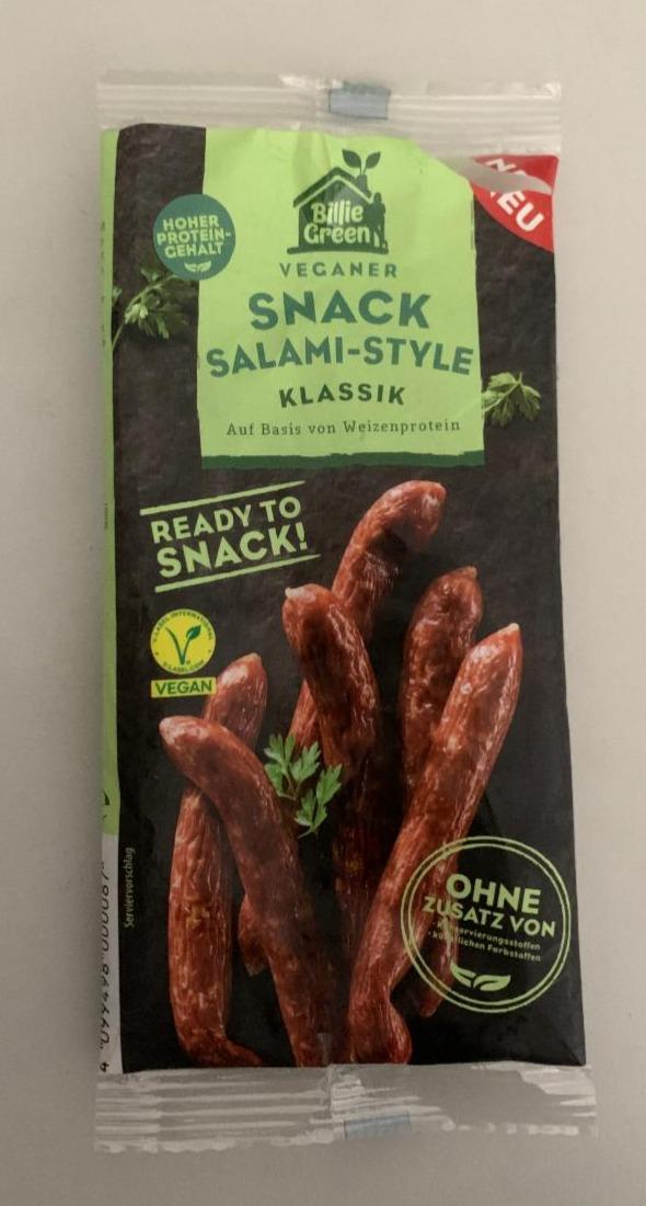 Fotografie - Veganer Snack Salami-Style Klassik Billie Green