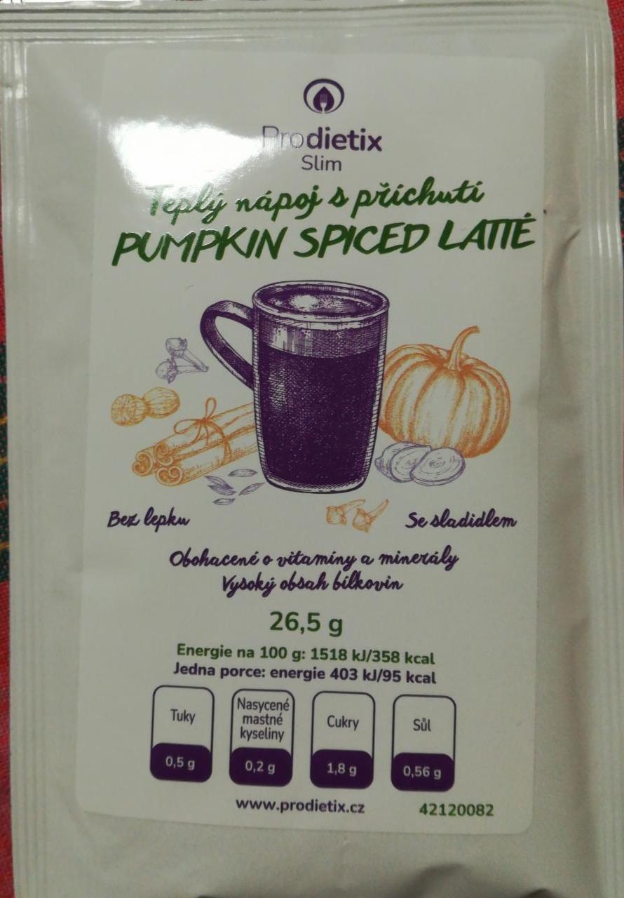 Fotografie - Teplý nápoj s příchutí Pumpkin spiced latté Prodietix Slim