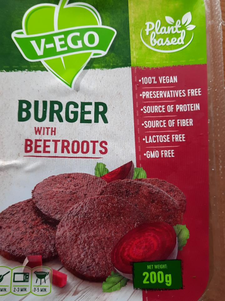 Fotografie - Burger with beetroots V-ego