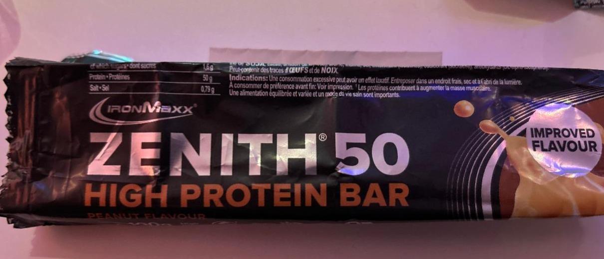 Fotografie - Zenith 50 High Protein Bar Improved flavour IronMaxx