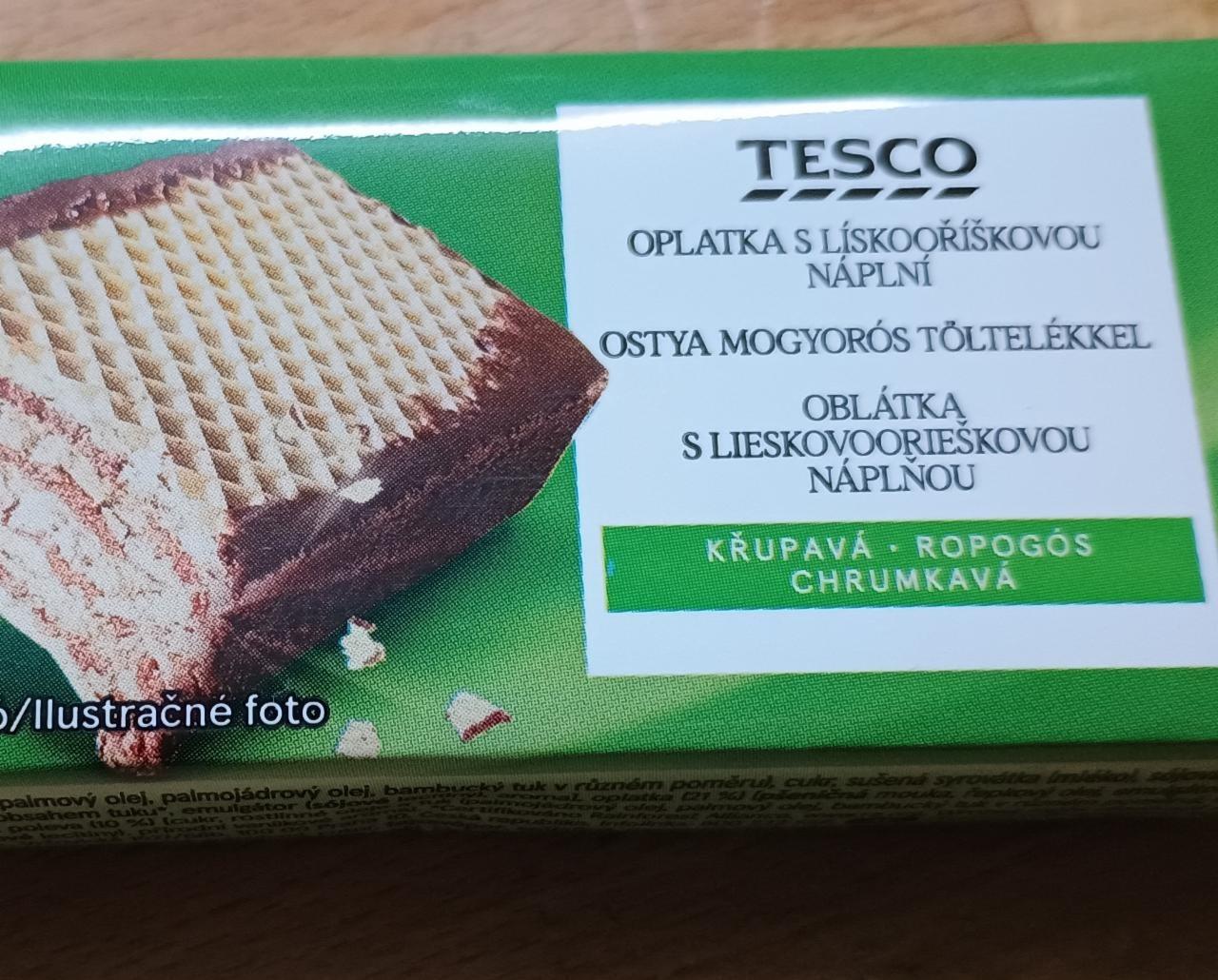 Fotografie - Oblátka s lieskovoorieškovou náplňou Tesco