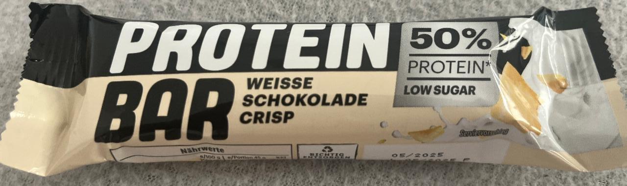 Fotografie - Protein Bar 50% weisse schokolade crisp