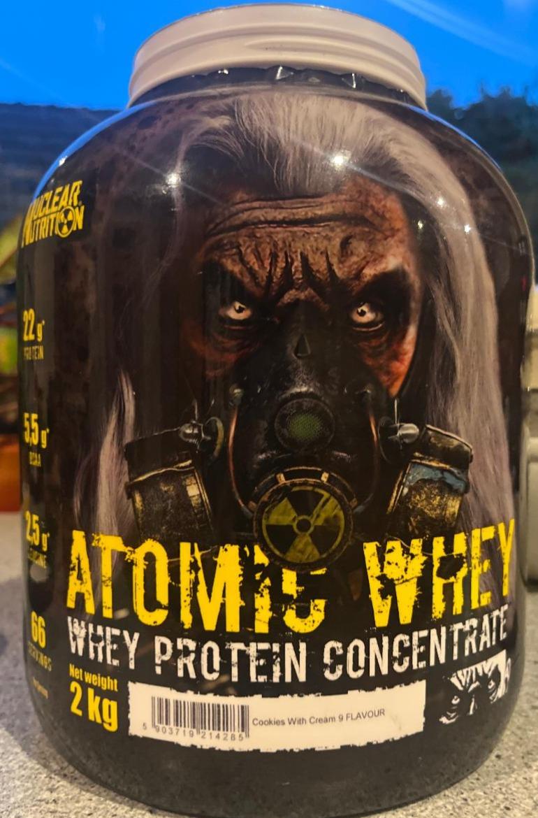 Fotografie - Atomic Whey Protein Concentrate Cookies With Cream Nuclear Nutrition