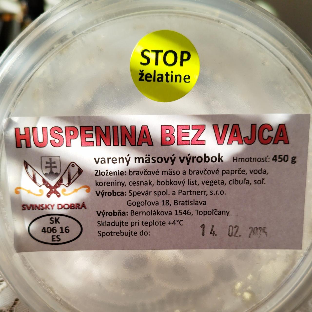 Fotografie - Huspenina bez vajca Spevár spol.