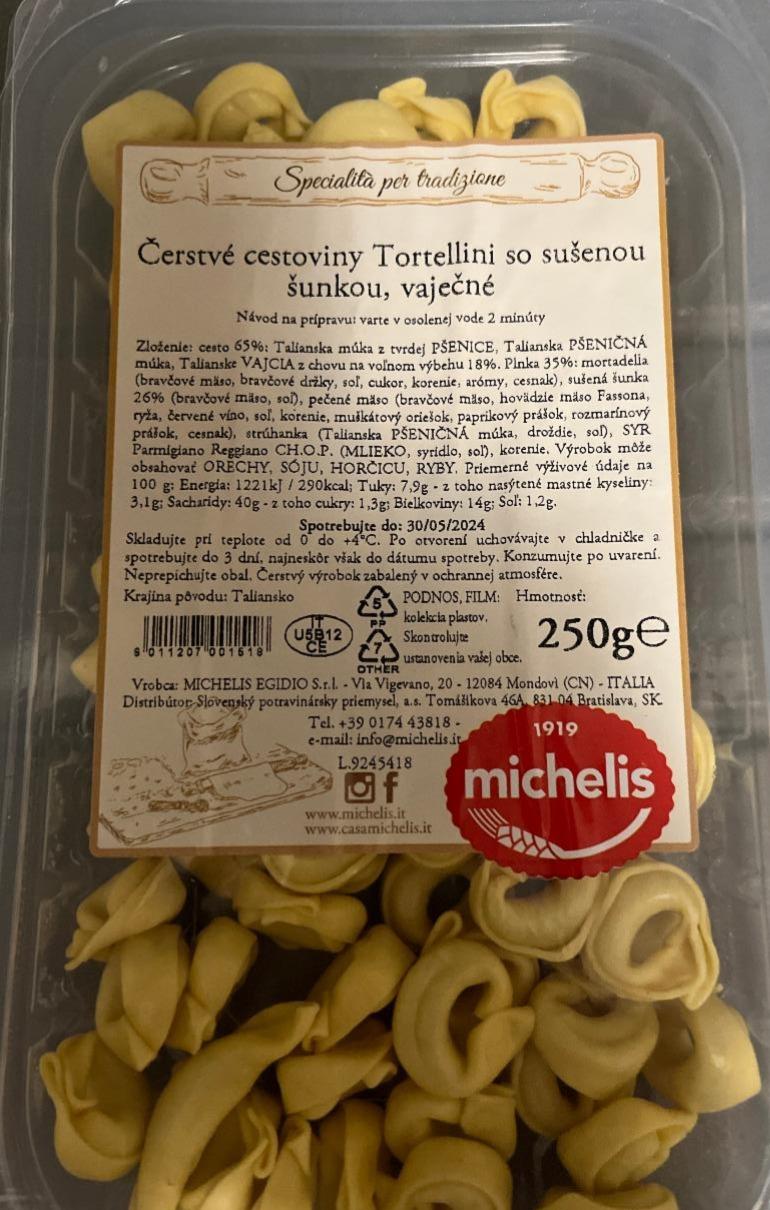 Fotografie - Čerstvé cestoviny Tortellini so sušenou šunkou, vaječné Michelis