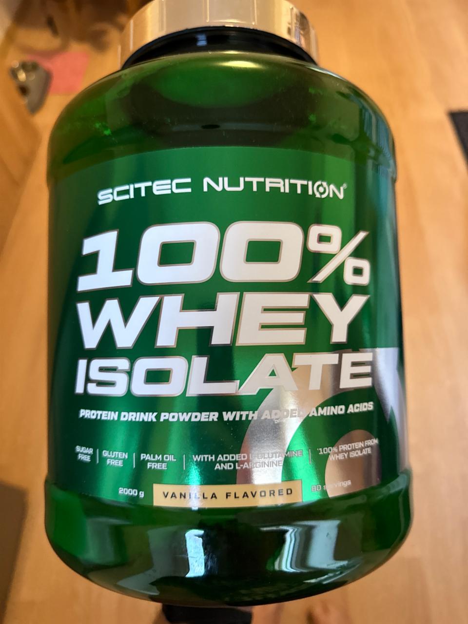 Fotografie - 100% Whey Isolate Protein Drink Powder Vanilla flavored Scitec Nutrition