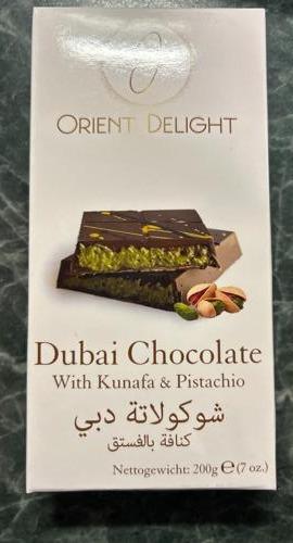 Fotografie - Dubai Chocolate With Kunafa & Pistachio Orient Delight