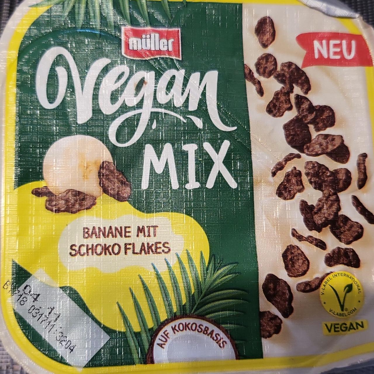 Fotografie - Vegan Mix Banane mit Schoko Flakes Müller