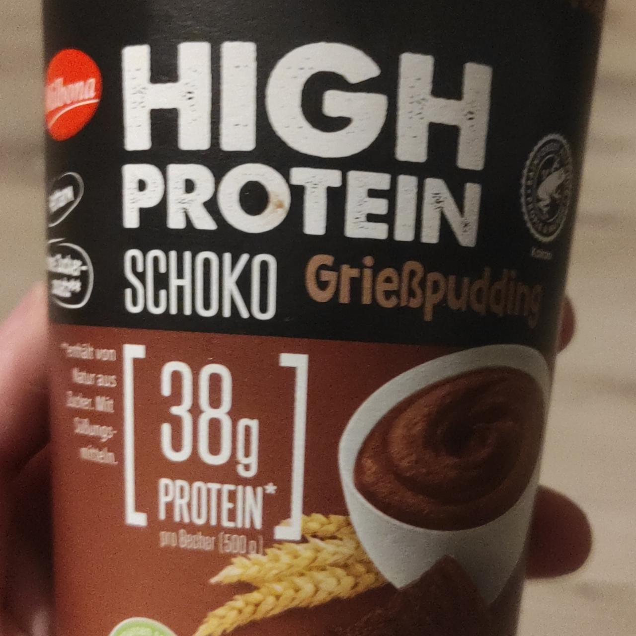 Fotografie - High Protein Schoko Grießpudding Milbona