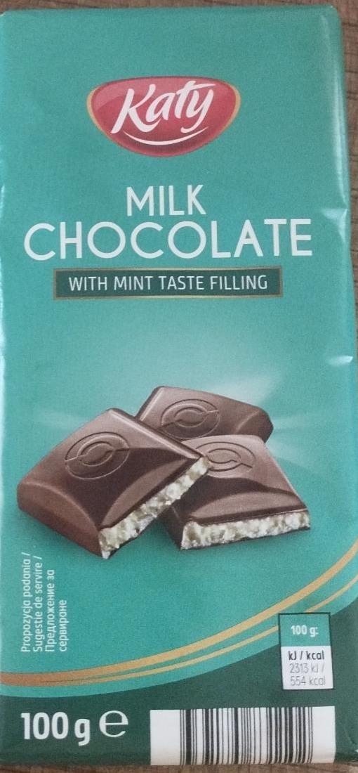 Fotografie - Milk Chocolate with Mint taste filling Katy