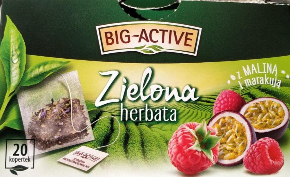 Fotografie - Zielona herbata z malina i marakuja Big active