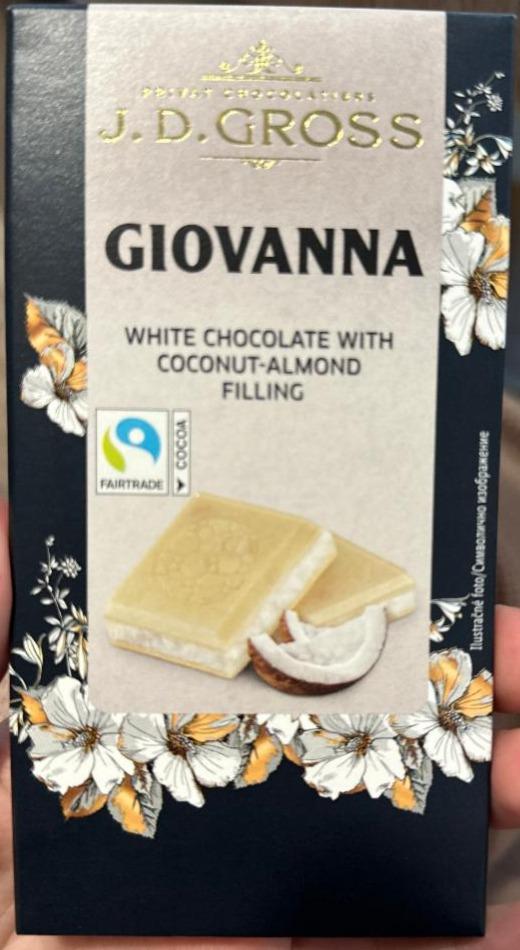 Fotografie - J.D.Gross Giovanna White chocolate with Coconut-Almond filling