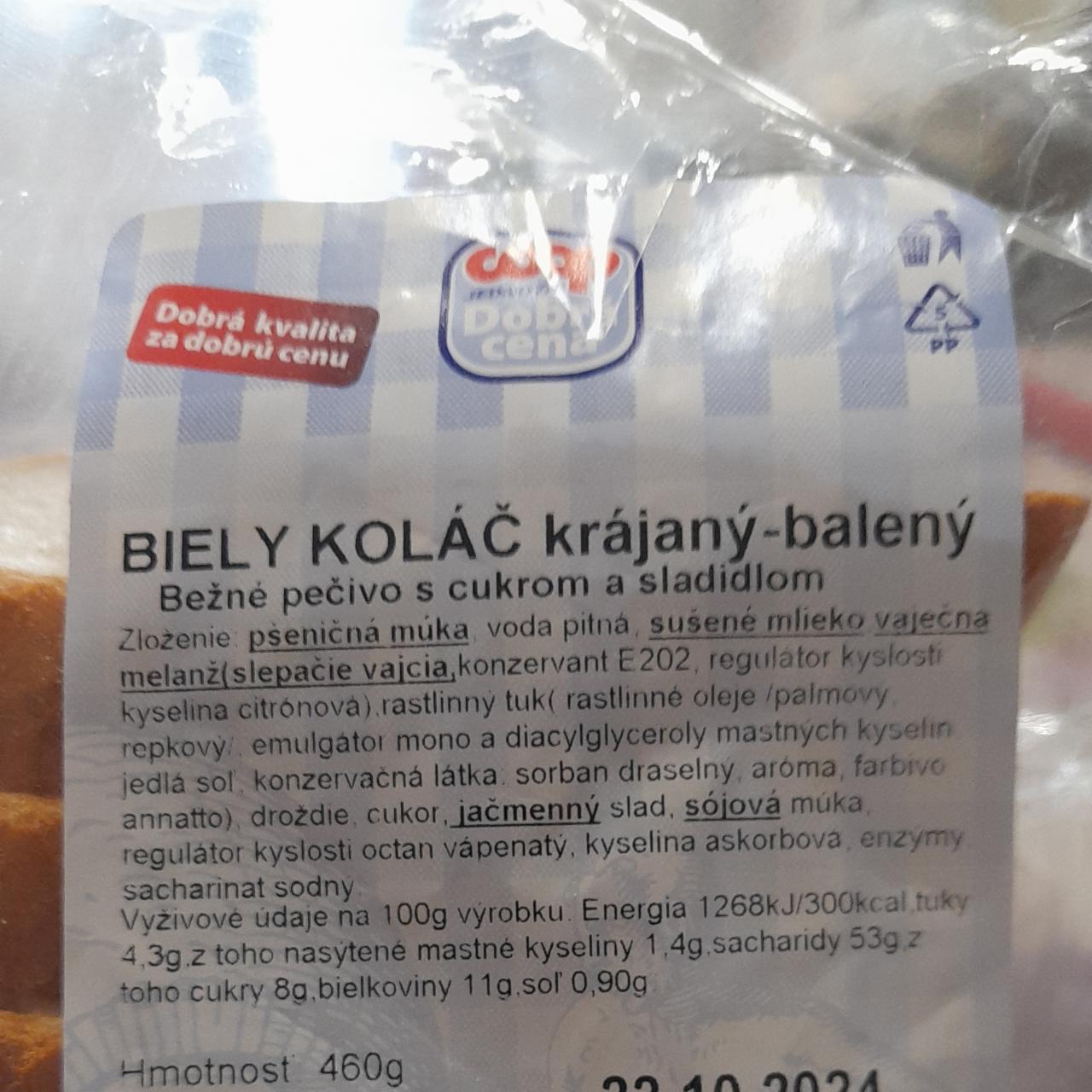 Fotografie - Biely koláč Coop Jednota Dobrá cena