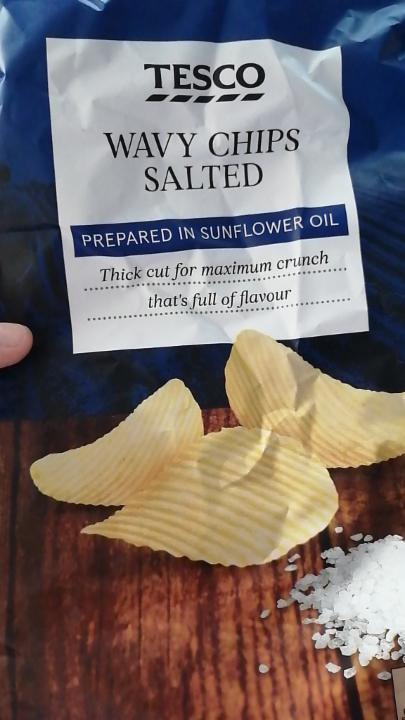 Fotografie - Wavy Chips Salted Tesco