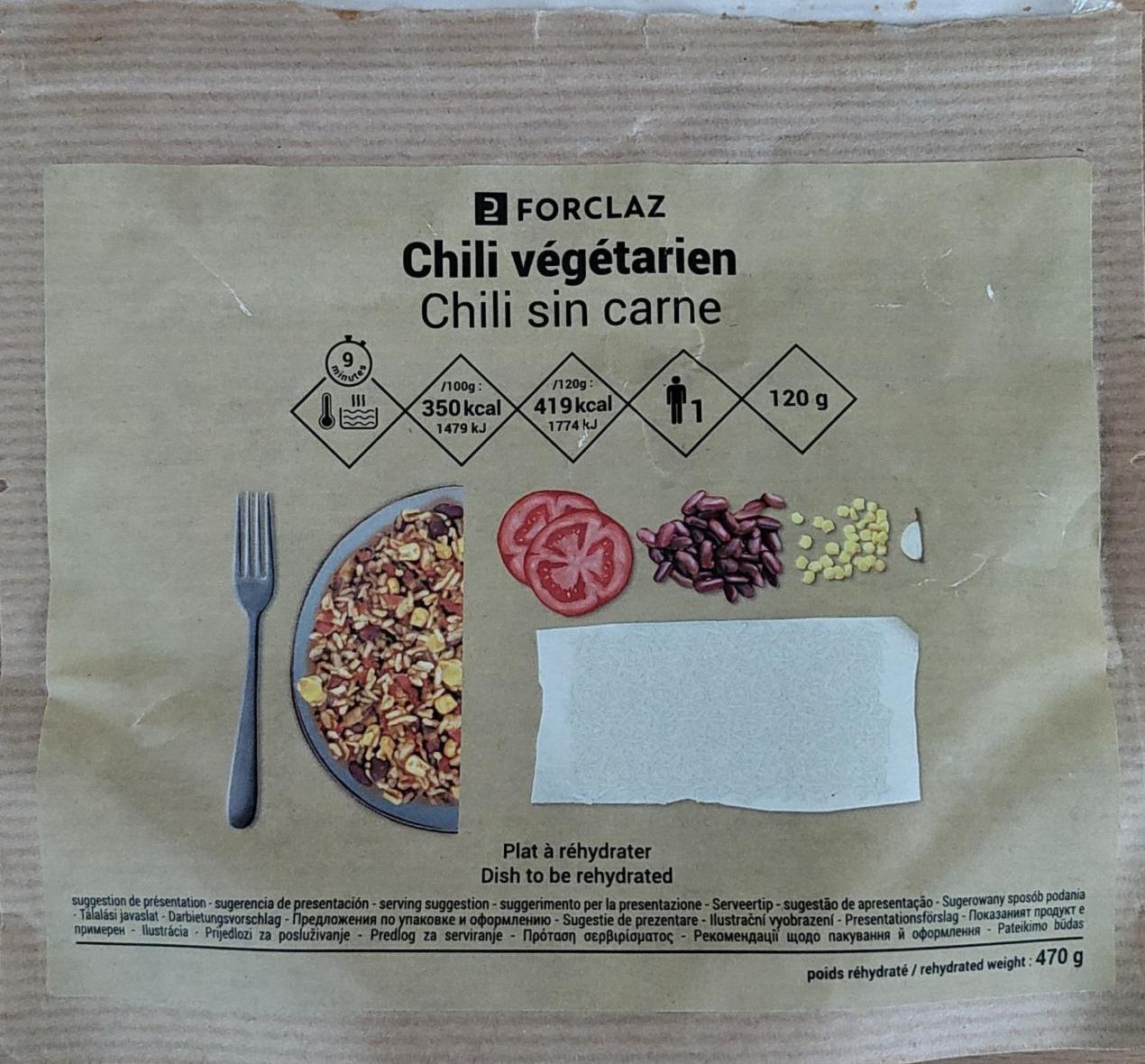 Fotografie - Chili vegetarien Chili sin carne Forclaz