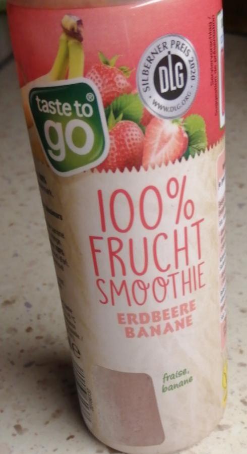 Fotografie - 100% frucht Smoothie Erdbeere Banane Taste to go