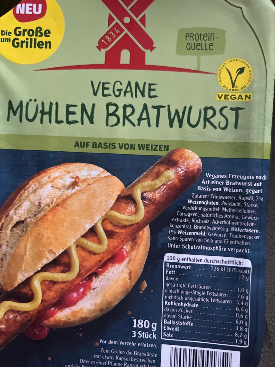 Fotografie - Vegane Mühlen Bratwurst Rügenwalder Mühle