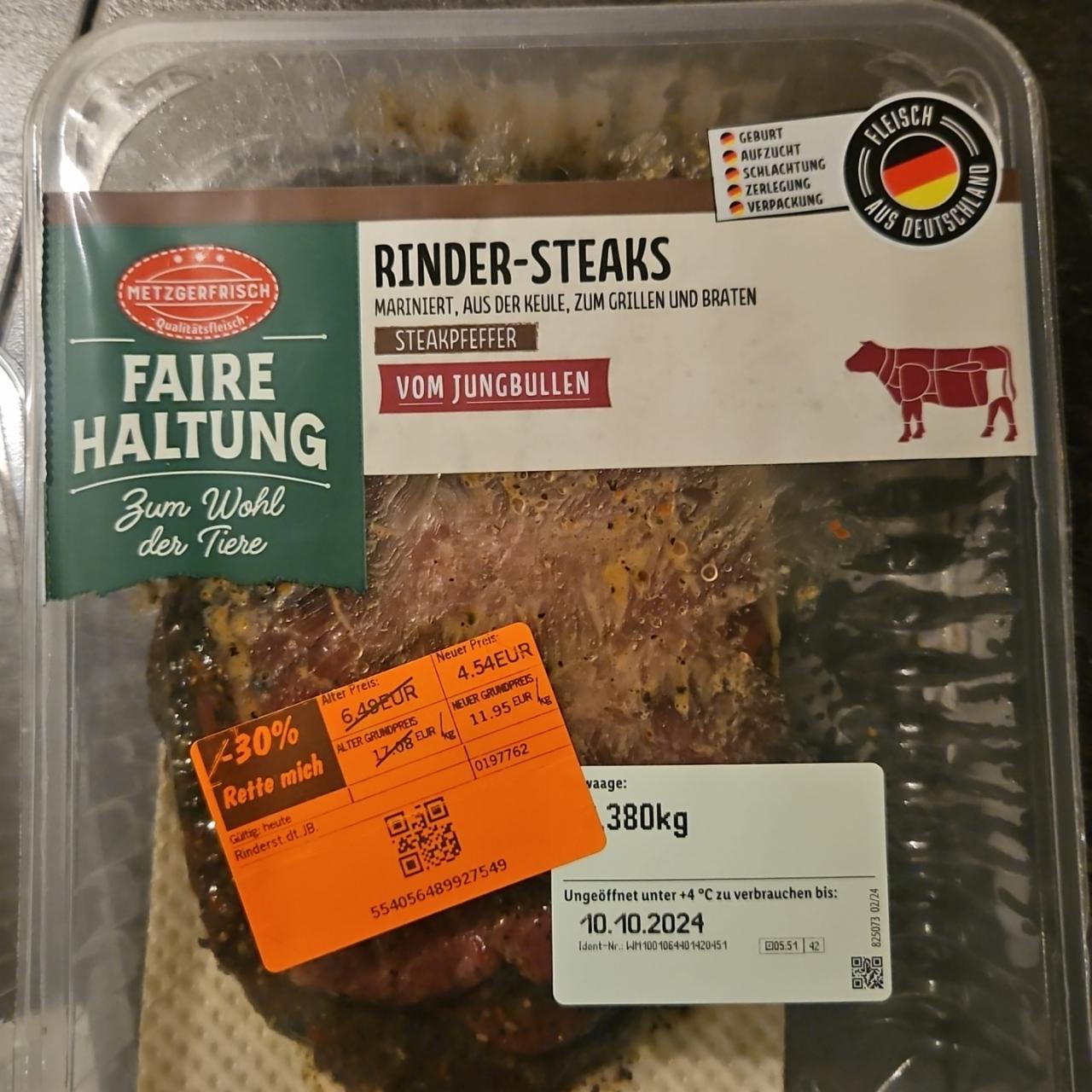 Fotografie - Rinder-Steaks vom jungbullen Metzgerfrisch