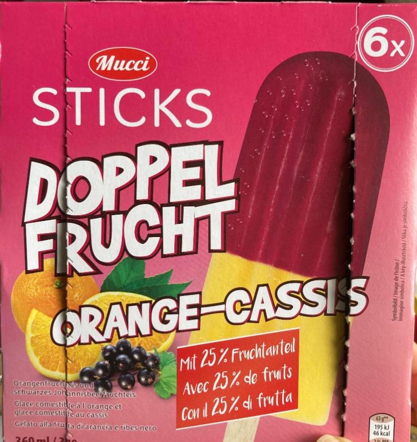 Fotografie - Sticks Doppel Frucht Orange-Cassis Mucci