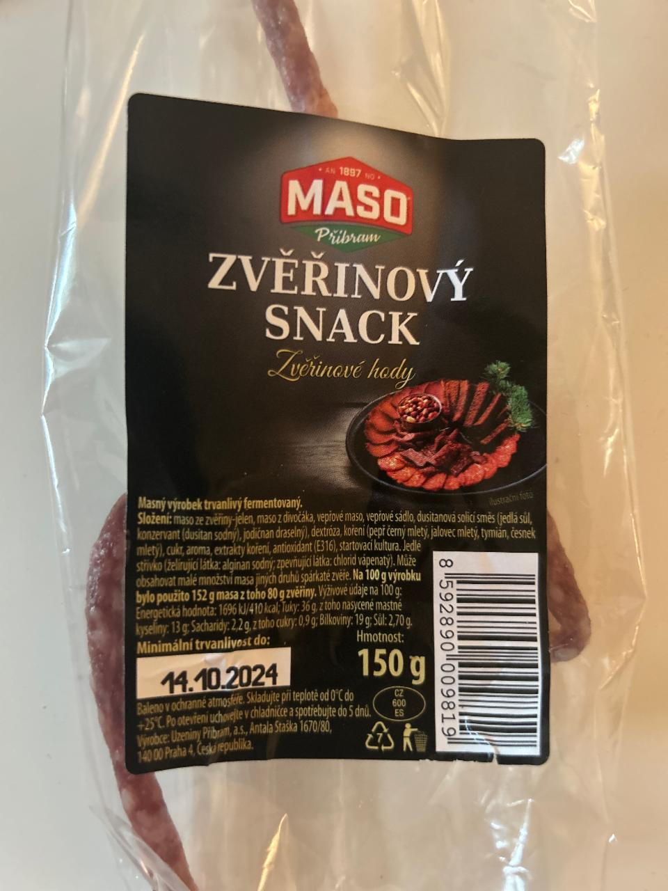 Fotografie - Zvěřinový snack Maso