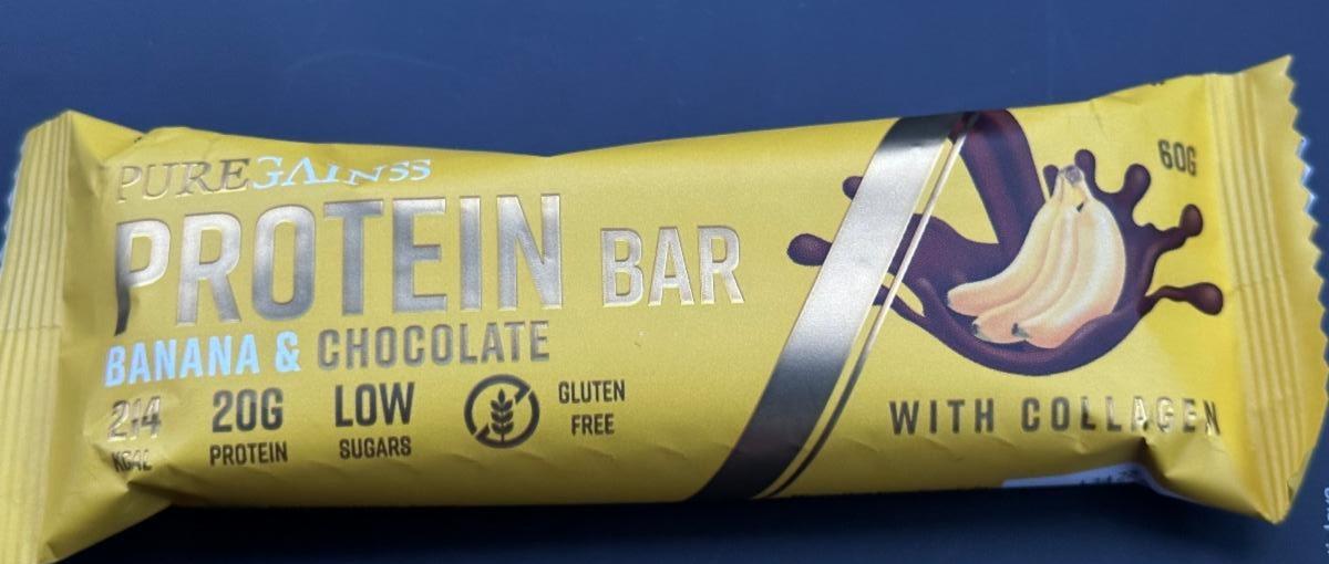 Fotografie - Protein Bar Banana & Chocolate PureGainss